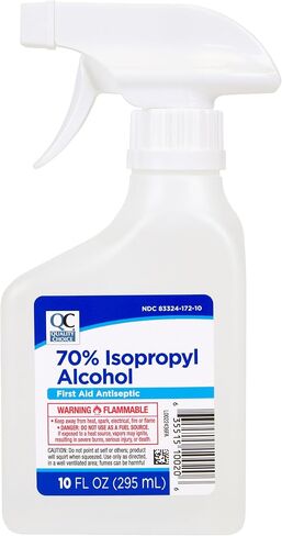 Quality Choice First Aid Antiseptic, 70% Isopropyl Alcohol for Minor Cuts, Scrapes and Burns, Spray, 10 FL OZ in Kuwait