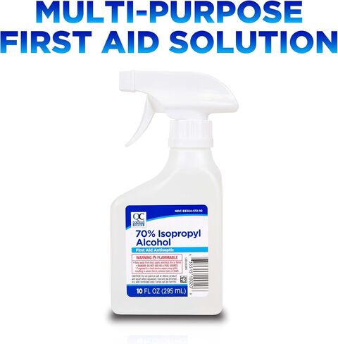 Quality Choice First Aid Antiseptic, 70% Isopropyl Alcohol for Minor Cuts, Scrapes and Burns, Spray, 10 FL OZ in Kuwait