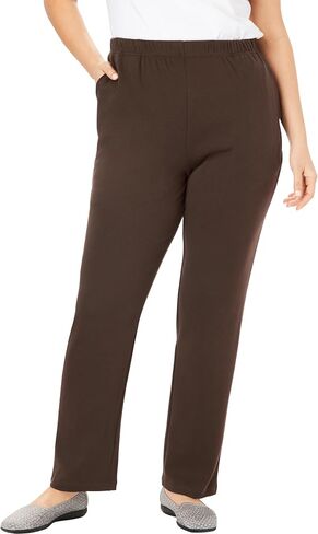 Woman Within Plus Size 7-Day Straight-Leg Elastic-Waist Stretchy Knit Pant in Kuwait