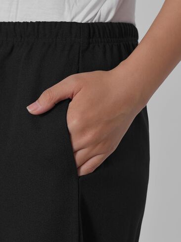 Women's Petite Elastic Waist Linen Pants in Saudi Arabia