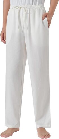 Women's Petite Elastic Waist Linen Pants in Saudi Arabia