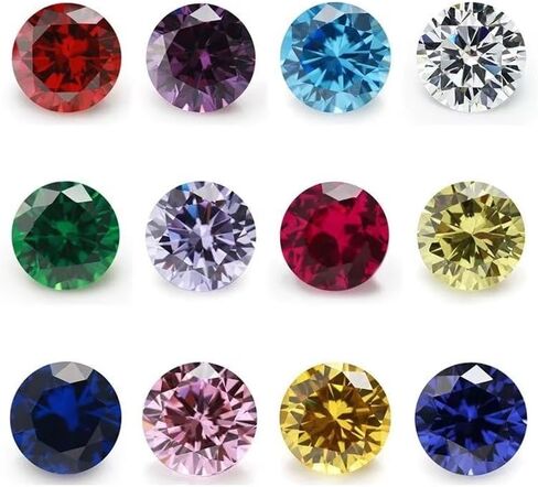 12 Color Combinations of 2-10mm Ultra Sparkling 5A Round Zircon for Jewelry Accessories in Saudi Arabia
