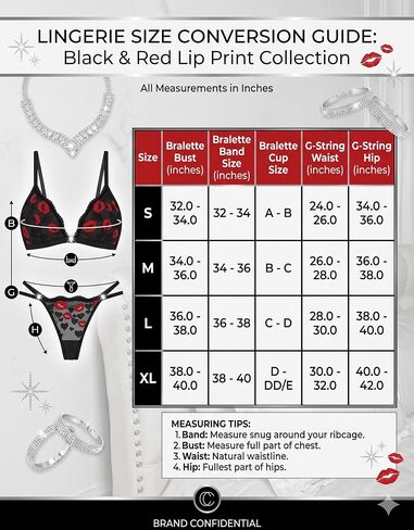 Women's Sexy Lip Print Lingerie Set 2 Piece Lace Halter Bra and Strappy Thong Set Rhinestone Nightwear in Kuwait