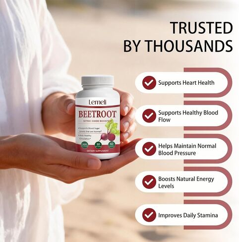 Morvyn Lemeli Beetroot 1300mg,Pure, Non-GMO & Gluten Free, Beet Root Supplement- 60 Capsules in Saudi Arabia