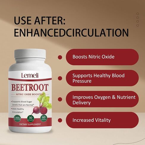 Morvyn Lemeli Beetroot 1300mg,Pure, Non-GMO & Gluten Free, Beet Root Supplement- 60 Capsules in Saudi Arabia