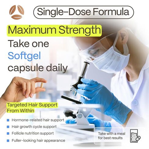 Advanced Trichology DHT Blocker Maximum Strength | Hair Growth Supplement with Saw Palmetto & Pumpkin Seed Oil for Women & Men | Trichologist-Developed | 30 Day Supply in Saudi Arabia
