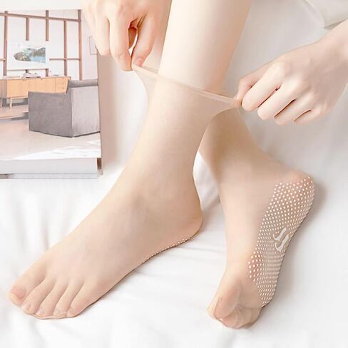 8Packs Sheer Socks Women, No Show Socks Womens, Non-slip And Invisible Crystal Silk Sock in Kuwait