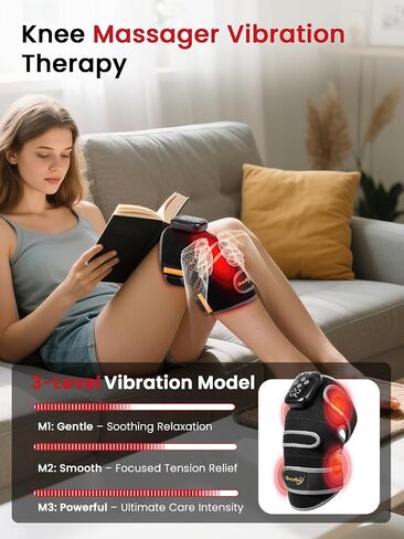 Gracekey Red Light Therapy for Knee with Heating & Vibration, 660nm & 850nm Cordless Infrared Red Light Therapy Knee Massage, Relieve Joint Pain for Knee Shoulder Elbow in Saudi Arabia