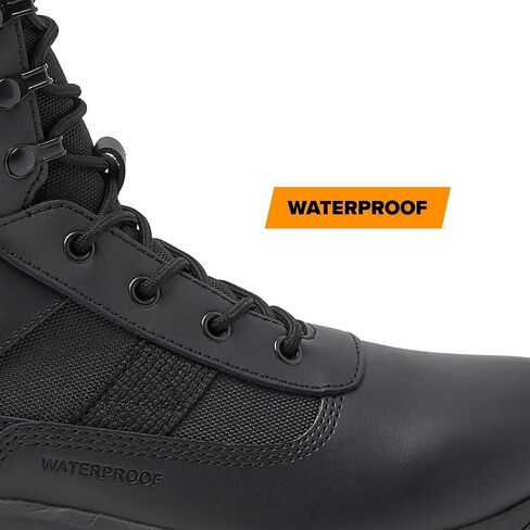 MAGNUM Men's Bragg Waterproof Tactical Boots for Men, Mens Military Hiking Boots, Breathable Light Weight Work Boots for Men - Black, 11.5 Medium in Kuwait