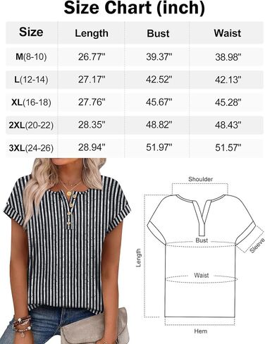 قمصان نسائية علوية من Henley بأزرار سفلية وأكمام قصيرة، بلوزات عمل أنيقة، ملابس صيفية غير رسمية أنيقة in Kuwait