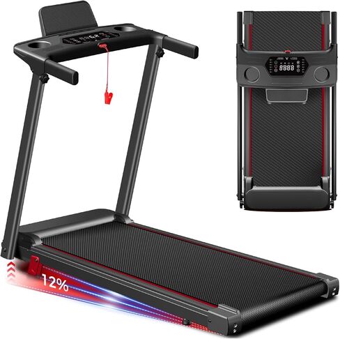 Walking Pad Treadmill with Handle Bar 2.5HP Portable Under Desk Treadmills for Home Small Spaces, Foldable Treadmills Mini Walking Pad Running Machine with Remote Control 300lbs Capacity in Saudi Arabia