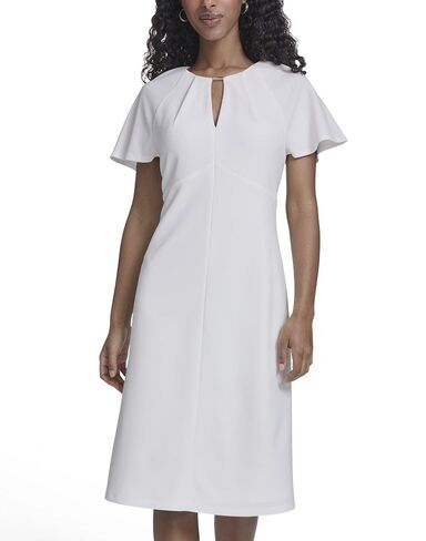 Tommy Hilfiger Women's Sleeveless Crew Neck Self Tie Belt Cotton Midi Dress in Kuwait