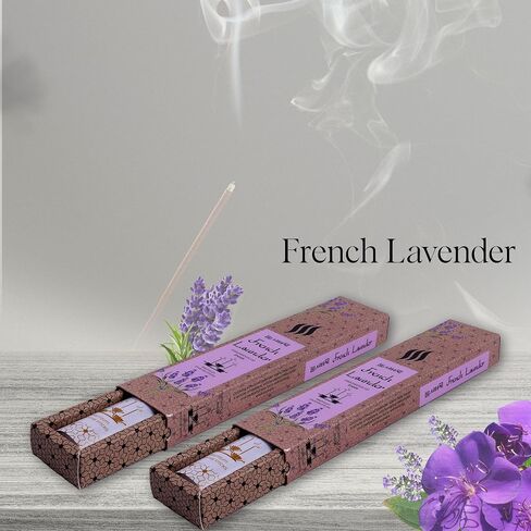 French Lavender Bliss: Exquisite Lavender Agarbatti Incense Sticks (Pack of 50) | Embrace Serenity in Every Burn in Saudi Arabia