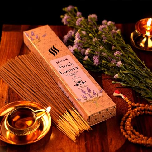 French Lavender Bliss: Exquisite Lavender Agarbatti Incense Sticks (Pack of 50) | Embrace Serenity in Every Burn in Saudi Arabia