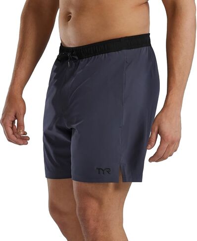 TYR Men's Athletic Hydrosphere Volley Shorts 7", Titanium, X-Large in Kuwait