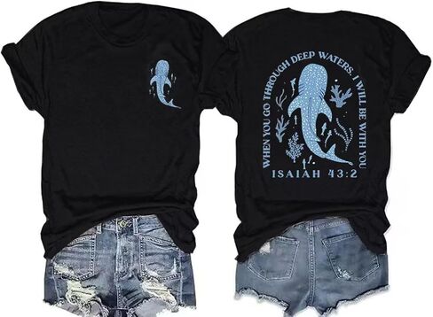 Christian T-Shirt Women Faith Inspirational Graphic Shirts Tee Short Sleeve Religious Bible T Shirt Tops in Saudi Arabia