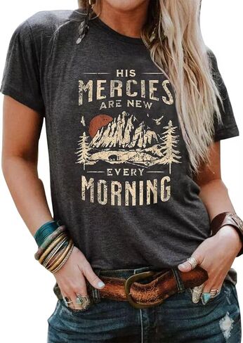 Christian T-Shirt Women Faith Inspirational Graphic Shirts Tee Short Sleeve Religious Bible T Shirt Tops in Saudi Arabia