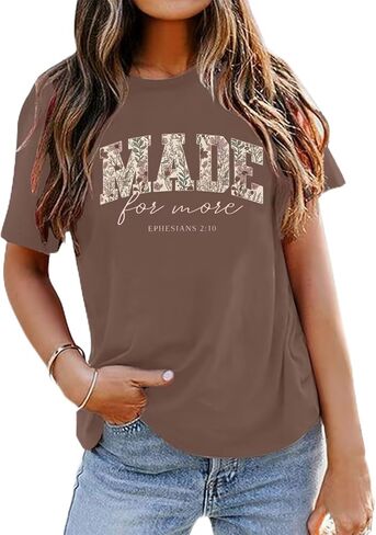 Christian T-Shirt Women Faith Inspirational Graphic Shirts Tee Short Sleeve Religious Bible T Shirt Tops in Saudi Arabia