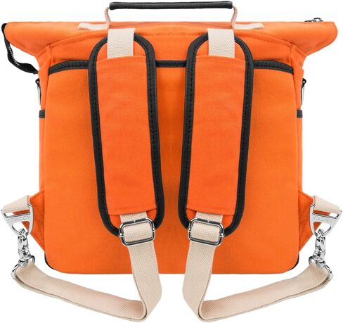Hybrid Canvas Shoulder Backpack Messenger Bag Roll Top Convertible Strap Water Resistant 13 Inch Laptop Pockets Commuter Travel Daily Organizer Top Handle in Saudi Arabia