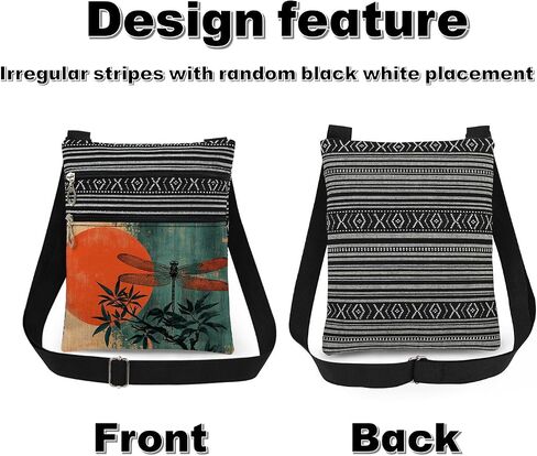 Dragonfly Sun Crossbody Bag Dragonfly on Branch Print Adjustable Shoulder Strap Messenger Bag Daily Use ZIpper Wallet Nice Birthday Gift or Christmas Present​​ for Friend in Saudi Arabia