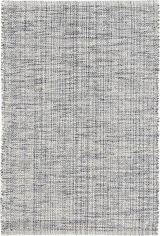 Dash and Albert Marled Cotton Area Rug - 2.5' x 8' Runner Indigo Solid Handwoven Accent Rug - Durable, Lightweight, High Traffic Hallway, Bedroom, Living Room in Saudi Arabia
