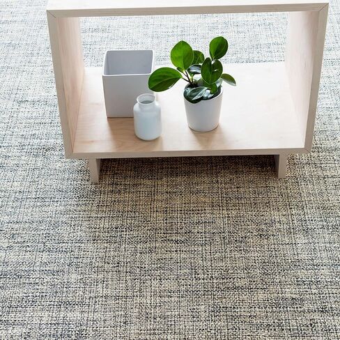 Dash and Albert Marled Cotton Area Rug - 2.5' x 8' Runner Indigo Solid Handwoven Accent Rug - Durable, Lightweight, High Traffic Hallway, Bedroom, Living Room in Saudi Arabia