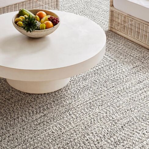 nuLOOM 2' x 8' سجادة صلبة مضفرة يدويًا للأماكن الداخلية/الخارجية، صديقة للحيوانات الأليفة، حركة مرور عالية، مقاومة للطقس، للفناء، الشرفة، غرفة النوم، المعيشة، غرفة الطعام، ملح وين والفلفل in Kuwait