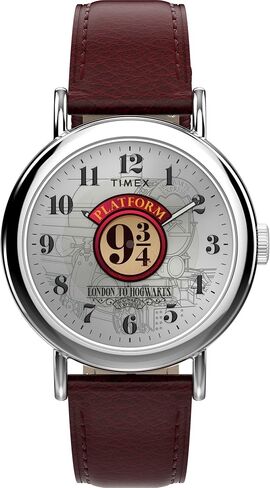 ساعة Timex للجنسين Harry Potter x Weekender Platform 9 3/4 37 ملم - باللون الأحمر مكونة من قطعتين سريع الإصدار بمينا فضي اللون وغطاء فضي اللون in Kuwait