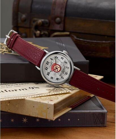 ساعة Timex للجنسين Harry Potter x Weekender Platform 9 3/4 37 ملم - باللون الأحمر مكونة من قطعتين سريع الإصدار بمينا فضي اللون وغطاء فضي اللون in Kuwait