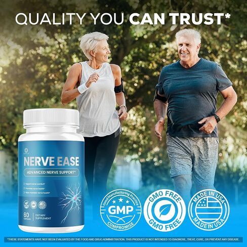 (2 Pack) Nerve Ease Capsules - Nerve Ease Advanced Nerve Support Pills, NerveEase Support Maximum Strength All Natural Premium Formula for Overall Health & Wellness, 120 Capsules for 2 Months in Saudi Arabia