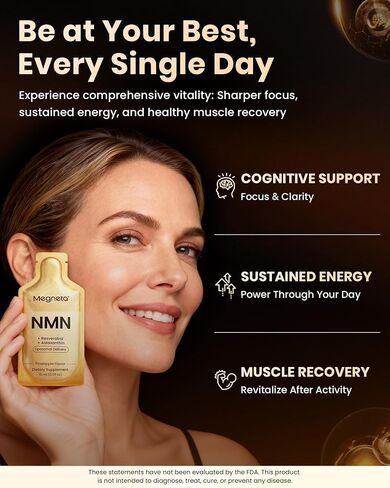 NMN 600mg Liposomal Liquid Pouches with Resveratrol 150mg, PQQ, CoQ10 & Astaxanthin-High Absorption NAD+ Supplement for Cellular Energy, Healthy Aging & Longevity - Vegan - 30 Servings in Saudi Arabia