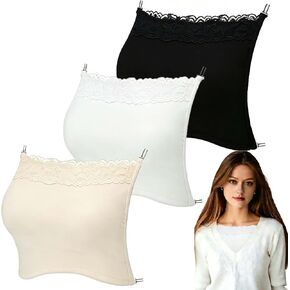 3Pcs Lady Cleavage Cover Modesty Panel Hook to Bra Insert Mock Camisole Sets Overlay Modesty Panel Vest in Saudi Arabia