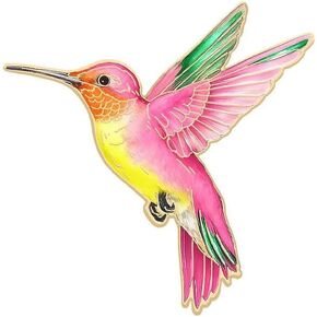 Hummingbird Enamel Brooch Pin Color Alloy Bird Lapel Pins Clothing Accessories for Women Men in Saudi Arabia