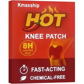 Hot Capsaicin Knee Patches 14pcs, Fast-Acting Heating Capsicum Patch for Knee Support, Natural Made Long-Lasting Adhesive Knee Relief Warm Patches in Saudi Arabia