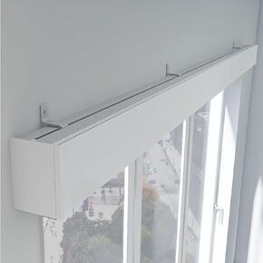 Versatile 3-in-1 CurtainTrack System with Valance – Metal Wall/Ceiling Mount Blackout Decorative Rods for Living Room & Bedroom – Stylish Home Décor Solution in Kuwait