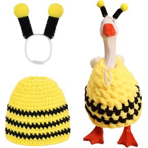 7 Inch Goose Outfits, Bee Costume for Desktop Decor, Knitted Spring with Wings and Antennae, Mini Desk Goose for Office and Home Decoration, 7 Inch Desk Outfits in Kuwait