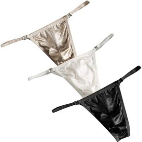 TAPUU Mens G-String Ice Silk Satin Thong Underwear in Saudi Arabia
