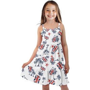Summer Girls Party Dress 2026 Casual Dress Girls for Soccer Watch Party,Back to School 3-14 in Saudi Arabia