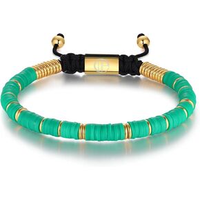 18K Gold Plated Bracelets for Men 316L Stainless Steel Adjustable Handwoven Braided Boho Women Bracelet Summer Beach Surfer Father’s Day Jewelry Gift in Saudi Arabia