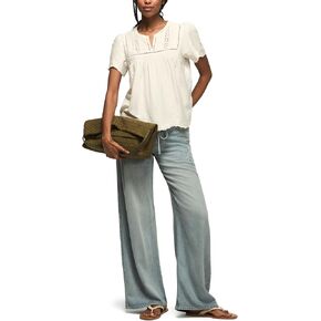 Lucky Brand Women's Vertical Trimmed Shell Tee in Saudi Arabia