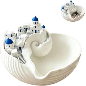 وعاء Santori-ni Catchall، وعاء Catchall مطبوع ثلاثي الأبعاد، منظم جميع الأدراج، منظم الجزيرة اليونانية للمفاتيح والعملات المعدنية والمجوهرات، وحامل حلية القرية المصغرة ذات القبة الزرقاء، منظمات ساحلية (قطعتان) in Kuwait
