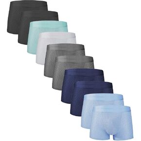 Men's Boxer Briefs with Mesh Panels, Boxers Ultra Breathable Quick-Dry Underwear Multipack,10-Pack in Saudi Arabia