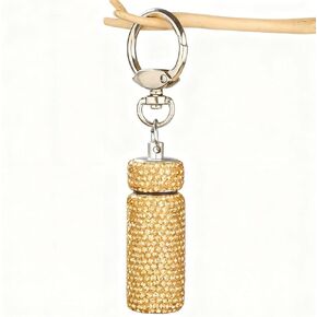 Portable Keychain Pill Case - Shiny Aluminum Alloy Medicine Container with Keychain, Waterproof & Moisture-resistant for Vitamins, Travel, Emergency First Aid in Kuwait