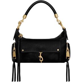 Rebecca Minkoff M.A.B Mini Shoulder Bag, Women's Small Leather Handbag, Black in Kuwait