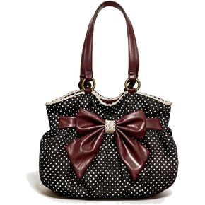 Korean Polka Dot Shoulder Bag for Women Y2K Trendy Handbag CutePolka Dot Everyday Purse in Saudi Arabia