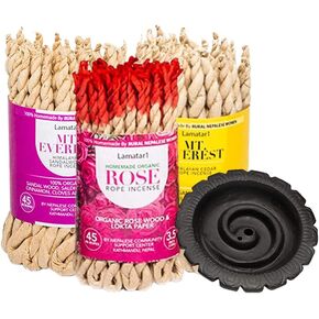 Bundle Rope Incense Gift Package- 3 Bundle APPR. 135 in Ropes Including Spiral Design Clay Rope Incense Burner in Saudi Arabia