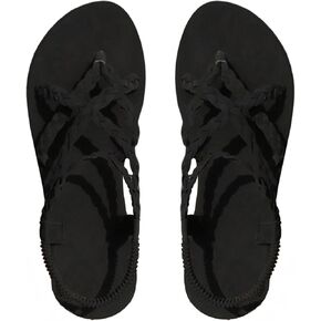RoseSeek Women's Braided Sandals Criss Cross Thong Sandals Ankle Strap Vacation Beach Slide Shoes in Saudi Arabia