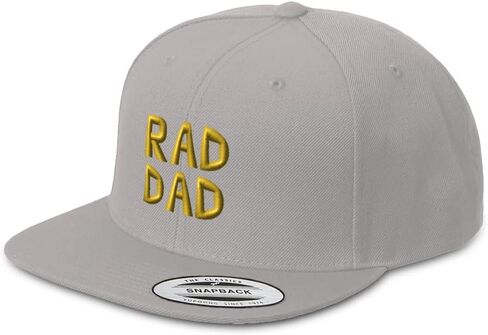 Snapback Hat for Men Flat Brim Hats Rad Dad Father Daddy Papa Pop Pa Embroidered Flat Bill Hat Acrylic in Saudi Arabia
