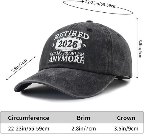 Retired 2026 Not My Problem Anymore Hat for Men Women, Embroidered Adjustable Cotton Retirement Baseball Cap in Saudi Arabia