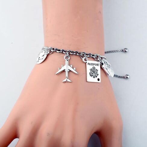 SEIRAA Flight Attendant Bracelet Air Hostess Jewelry Air Stewardess Gifts Flight Crew Charm Stewardess Bracelet in Kuwait
